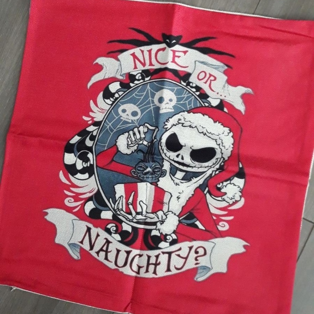 NEW JACK SKELLINGTON PILLOW CASE CHRISTMAS